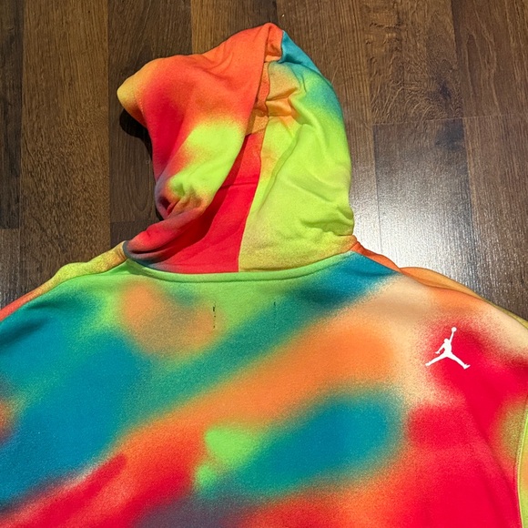 NWOT Jordan Jump Man Colorful Tie-Dye Type Hoodie Size XL - Picture 8 of 8